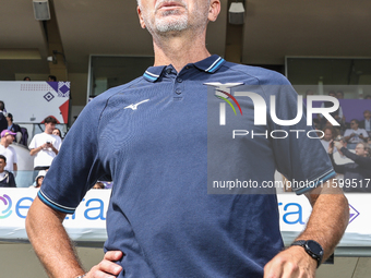 Marco Baroni participates in the Italian Serie A football match between ACF Fiorentina and SS Lazio in Florence, Italy, on September 22, 202...