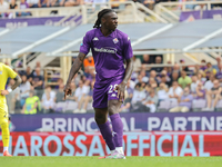 Moise Kean of ACF Fiorentina during the Italian Serie A football match between ACF Fiorentina and SS Lazio in Florence, Italy, on September...