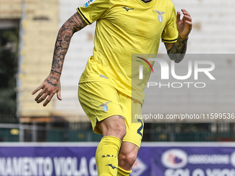 Manuel Lazzari of SS Lazio controls the ball during the Italian Serie A football match between ACF Fiorentina and SS Lazio in Florence, Ital...