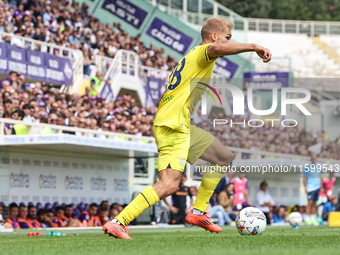 Gustav Isaksen of SS Lazio during the Italian Serie A football match between ACF Fiorentina and SS Lazio in Florence, Italy, on September 22...