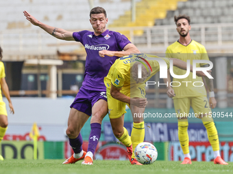 Robin Gosens of ACF Fiorentina during the Italian Serie A football match between ACF Fiorentina and SS Lazio in Florence, Italy, on Septembe...