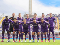 ACF Fiorentina players pose for a team photo prior to the Italian Serie A football match between ACF Fiorentina and SS Lazio in Florence, It...