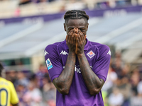 Moise Kean of ACF Fiorentina during the Italian Serie A football match between ACF Fiorentina and SS Lazio in Florence, Italy, on September...