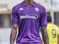 Moise Kean of ACF Fiorentina during the Italian Serie A football match between ACF Fiorentina and SS Lazio in Florence, Italy, on September...