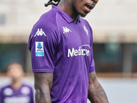 Moise Kean of ACF Fiorentina during the Italian Serie A football match between ACF Fiorentina and SS Lazio in Florence, Italy, on September...