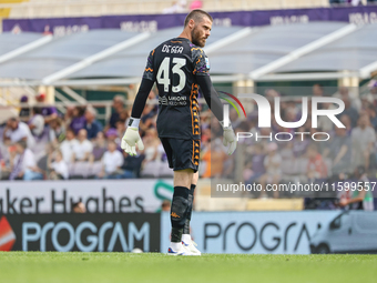 David De Gea of ACF Fiorentina during the Italian Serie A football match between ACF Fiorentina and SS Lazio in Florence, Italy, on Septembe...