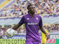 Moise Kean of ACF Fiorentina during the Italian Serie A football match between ACF Fiorentina and SS Lazio in Florence, Italy, on September...