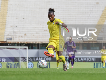 Tijjani Noslin of SS Lazio controls the ball during the Italian Serie A football match between ACF Fiorentina and SS Lazio in Florence, Ital...