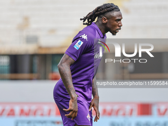 Moise Kean of ACF Fiorentina during the Italian Serie A football match between ACF Fiorentina and SS Lazio in Florence, Italy, on September...