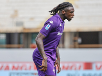 Moise Kean of ACF Fiorentina during the Italian Serie A football match between ACF Fiorentina and SS Lazio in Florence, Italy, on September...