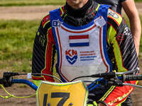 Mark Beishuizen (Reserve 17) of The Netherlands participates in the FIM Long Track World Championship Final 5 at the Speed Centre Roden in R...