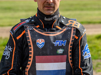 Henry van der Steen (15) of The Netherlands participates in the FIM Long Track World Championship Final 5 at the Speed Centre Roden in Roden...