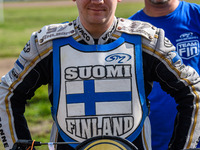 Henri Ahlbom (97) of Finland during the FIM Long Track World Championship Final 5 at the Speed Centre Roden in Roden, Netherlands, on Septem...