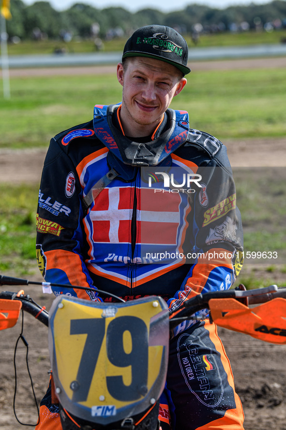 Jacob Bukhave (79) of Denmark participates in the FIM Long Track World Championship Final 5 at the Speed Centre Roden in Roden, Netherlands,...