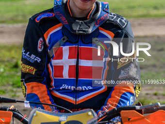 Jacob Bukhave (79) of Denmark participates in the FIM Long Track World Championship Final 5 at the Speed Centre Roden in Roden, Netherlands,...