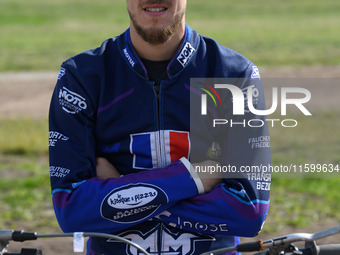 Jordan Dubernard (85) of France during the FIM Long Track World Championship Final 5 at the Speed Centre Roden in Roden, Netherlands, on Sep...