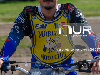 Mathias Tresarrieu (27) of France during the FIM Long Track World Championship Final 5 at the Speed Centre Roden in Roden, Netherlands, on S...