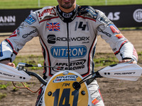 Andrew Appleton (141) of Great Britain participates in the FIM Long Track World Championship Final 5 at the Speed Centre Roden in Roden, Net...