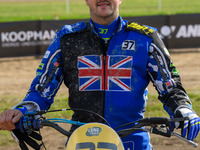 Chris Harris (37) of Great Britain during the FIM Long Track World Championship Final 5 at the Speed Centre Roden in Roden, Netherlands, on...