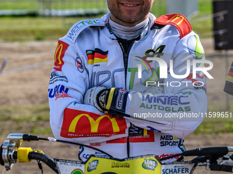 Martin Smolinski (84) of Germany participates in the FIM Long Track World Championship Final 5 at the Speed Centre Roden in Roden, Netherlan...