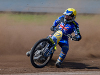 Chris Harris (37) of Great Britain competes in the FIM Long Track World Championship Final 5 at the Speed Centre Roden in Roden, Netherlands...