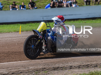 Wilfred Detz and Britget Portijk of the Netherlands compete during the FIM Long Track World Championship Final 5 at the Speed Centre Roden i...