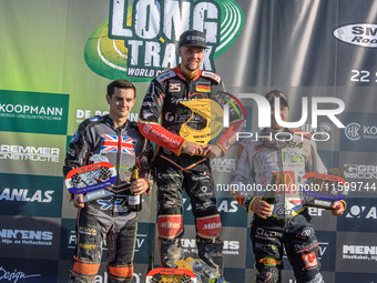 Roden Top 3: (L to R) Zach Wajtknecht (109) of Great Britain (2nd), Lukas Fienhage (125) of Germany (Winner), Martin Smolinski (84) of Germa...