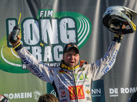 Martin Smolinski (84) of Germany is the World Long Track Champion during the FIM Long Track World Championship Final 5 at the Speed Centre R...