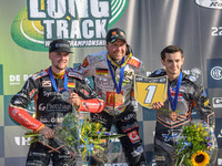 World Championship Top 3: (L to R) Lukas Fienhage (125) of Germany (2nd), Martin Smolinski (84) of Germany (World Champion), Zach Wajtknecht...