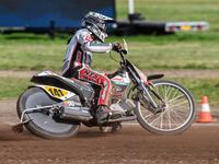 Andrew Appleton (141) of Great Britain competes during the FIM Long Track World Championship Final 5 at the Speed Centre Roden in Roden, Net...