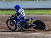 Chris Harris (37) of Great Britain competes in the FIM Long Track World Championship Final 5 at the Speed Centre Roden in Roden, Netherlands...