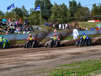 From left to right: Joachim Martens and Des Vanzonhoven (61) of Belgium in black and white, Mitch Goddard and Paul Smith (9) of Great Britai...