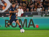 Tommaso Baldanzi of A.S. Roma is in action during the 5th day of the Serie A Championship between A.S. Roma and Udinese Calcio at the Olympi...