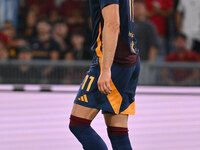 Artem Dovbyk of A.S. Roma is in action during the 5th day of the Serie A Championship between A.S. Roma and Udinese Calcio at the Olympic St...