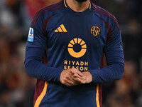 Mario Hermoso of A.S. Roma during the 5th day of the Serie A Championship between A.S. Roma and Udinese Calcio at the Olympic Stadium in Rom...