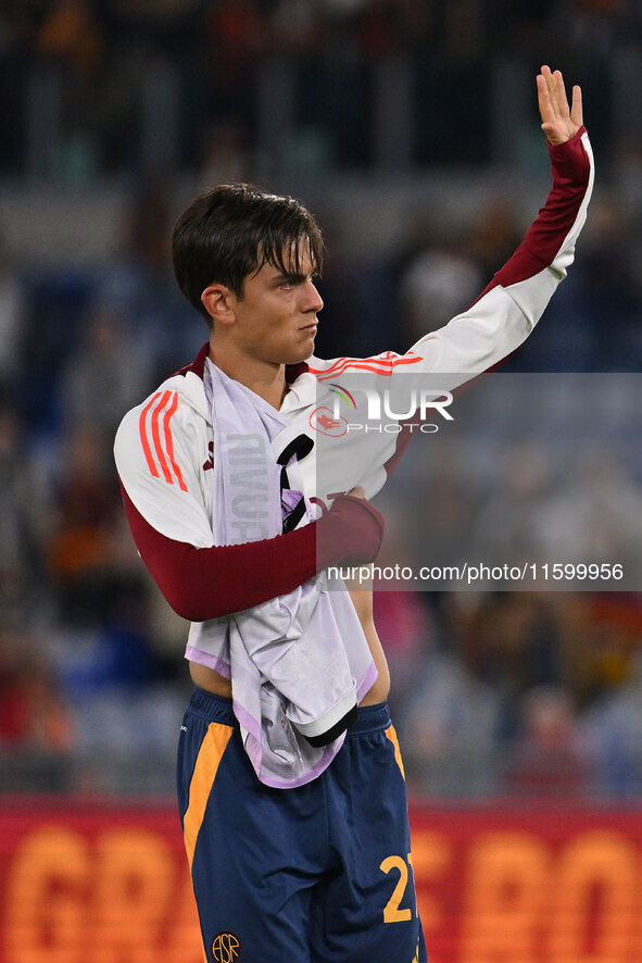 Paulo Dybala of A.S. Roma during the 5th day of the Serie A Championship between A.S. Roma and Udinese Calcio at the Olympic Stadium in Rome...