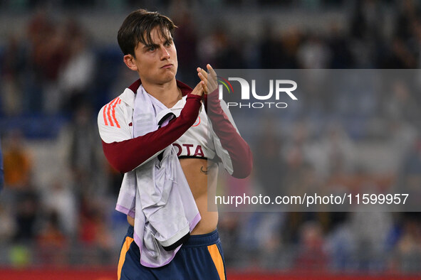 Paulo Dybala of A.S. Roma during the 5th day of the Serie A Championship between A.S. Roma and Udinese Calcio at the Olympic Stadium in Rome...