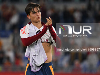 Paulo Dybala of A.S. Roma during the 5th day of the Serie A Championship between A.S. Roma and Udinese Calcio at the Olympic Stadium in Rome...