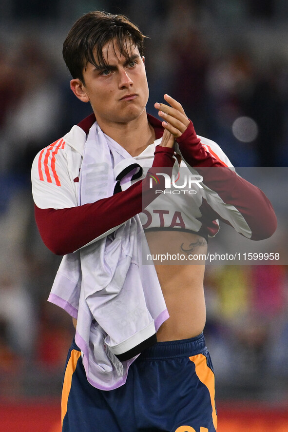 Paulo Dybala of A.S. Roma during the 5th day of the Serie A Championship between A.S. Roma and Udinese Calcio at the Olympic Stadium in Rome...