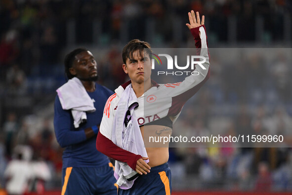 Paulo Dybala of A.S. Roma during the 5th day of the Serie A Championship between A.S. Roma and Udinese Calcio at the Olympic Stadium in Rome...