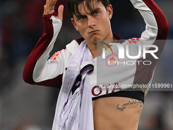 Paulo Dybala of A.S. Roma during the 5th day of the Serie A Championship between A.S. Roma and Udinese Calcio at the Olympic Stadium in Rome...