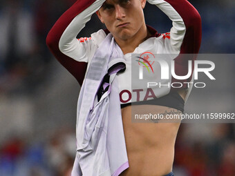 Paulo Dybala of A.S. Roma during the 5th day of the Serie A Championship between A.S. Roma and Udinese Calcio at the Olympic Stadium in Rome...