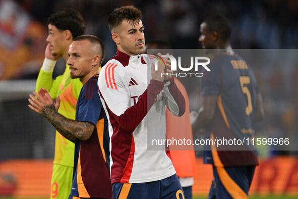 Stephan El Shaarawy of A.S. Roma during the 5th day of the Serie A Championship between A.S. Roma and Udinese Calcio at the Olympic Stadium...