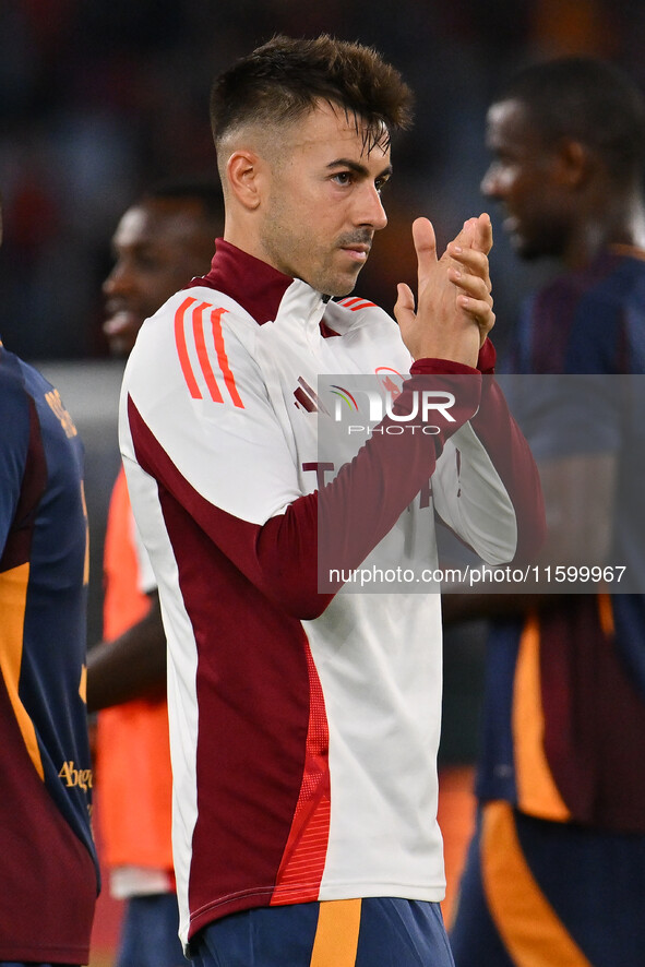 Stephan El Shaarawy of A.S. Roma during the 5th day of the Serie A Championship between A.S. Roma and Udinese Calcio at the Olympic Stadium...