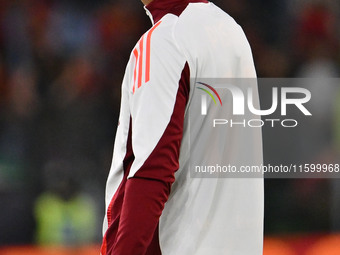 Niccolo Pisilli of A.S. Roma during the 5th day of the Serie A Championship between A.S. Roma and Udinese Calcio at the Olympic Stadium in R...