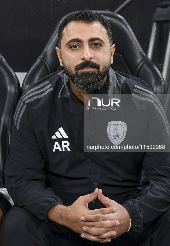 Ali Abdulla Al-Marri, head coach of Al Wakrah SC, reacts during the Ooredoo Qatar Stars League 24/25 match between Al Rayyan SC and Al Wakra...