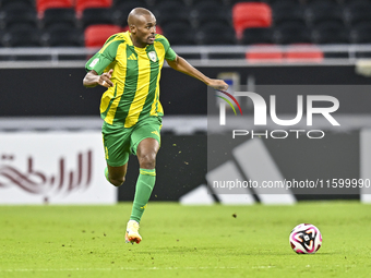 Abdelkarim Hassan of Al Wakrah SC plays in the Ooredoo Qatar Stars League 24/25 match between Al Rayyan SC and Al Wakrah SC at Ahmad Bin Ali...