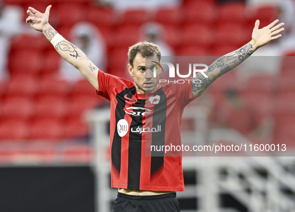 Roger Krug Guedes (#10) of Al Rayyan SC plays in the Ooredoo Qatar Stars League 24/25 match between Al Rayyan SC and Al Wakrah SC at Ahmad B...