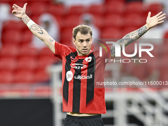 Roger Krug Guedes (#10) of Al Rayyan SC plays in the Ooredoo Qatar Stars League 24/25 match between Al Rayyan SC and Al Wakrah SC at Ahmad B...