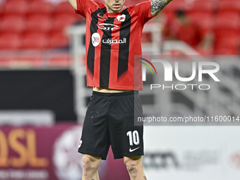 Roger Krug Guedes (#10) of Al Rayyan SC plays in the Ooredoo Qatar Stars League 24/25 match between Al Rayyan SC and Al Wakrah SC at Ahmad B...